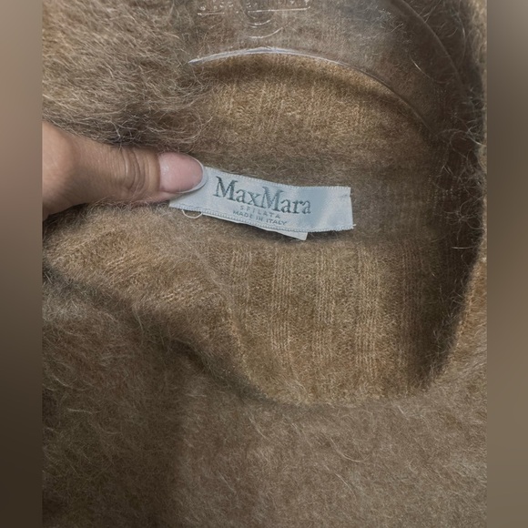 MaxMara Mohair Blend Turtleneck Sweater in Camel - Picture 4 of 5